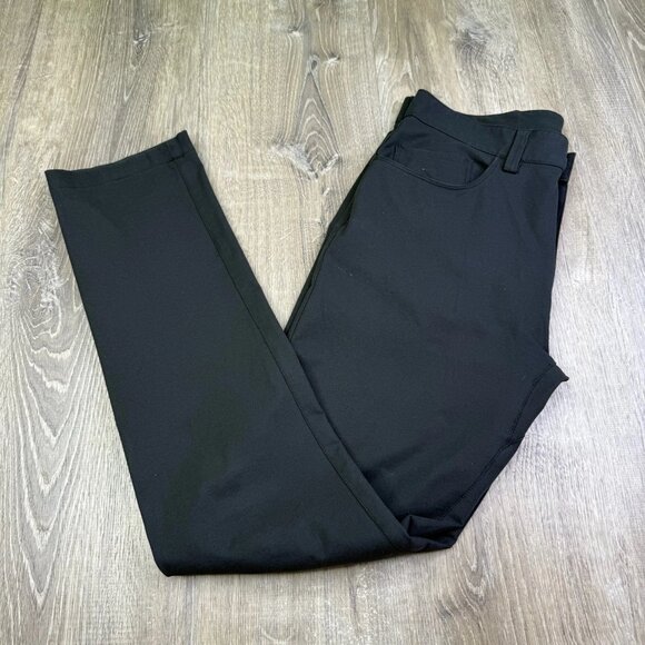 Prana Mens Black Slim Fit Flat Front 5-Pocket Straight Chino Pants Size 30x32 - Picture 1 of 15